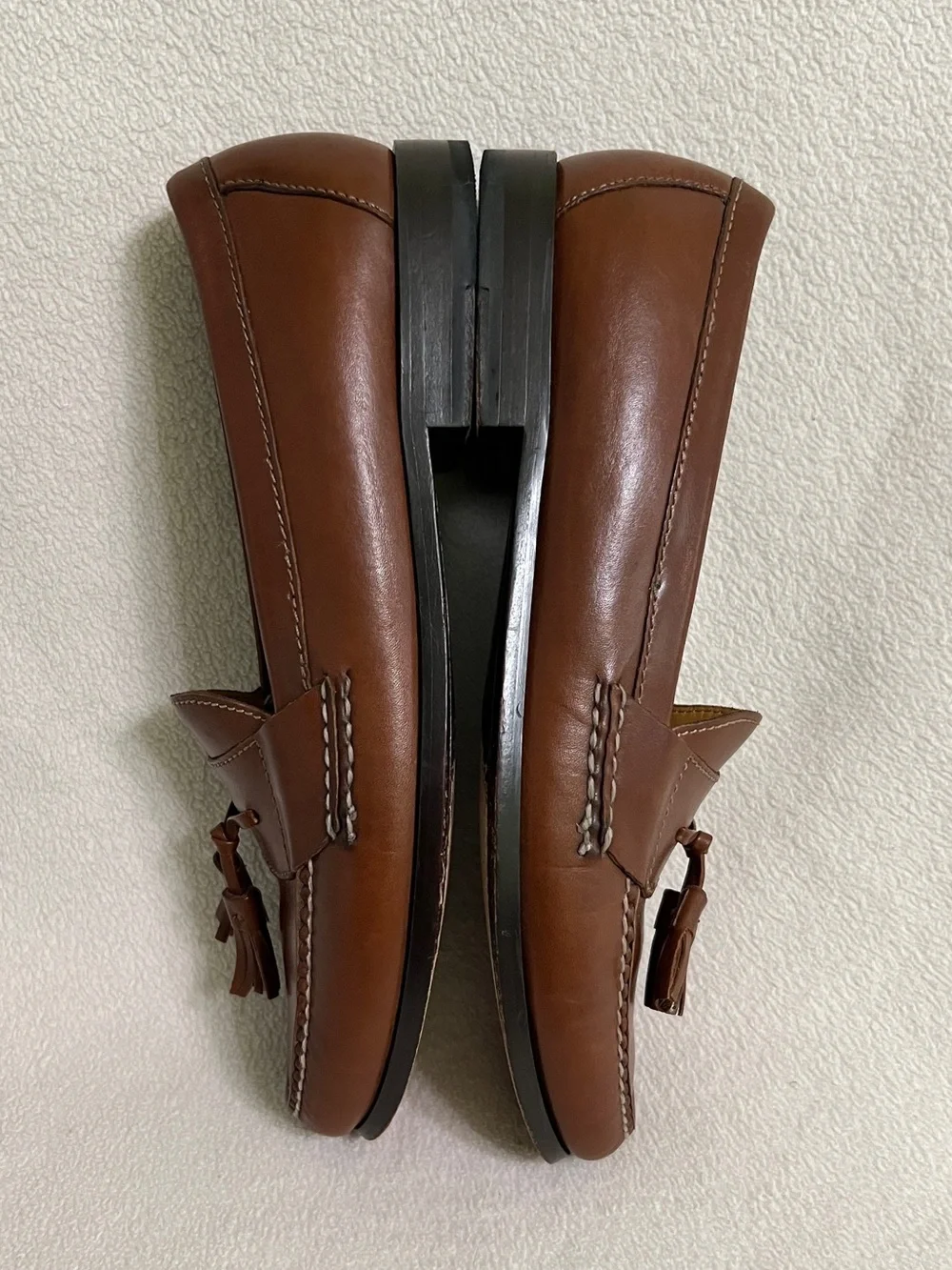 Cole Haan Men’s Tassel Loafers Cognac Leather Size 10 D Classic Dress Shoes